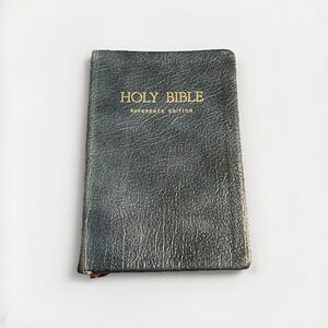 Vintage 1972 Thomas Nelson KJV Holy Bible Blue Genuine Leather Index Reference